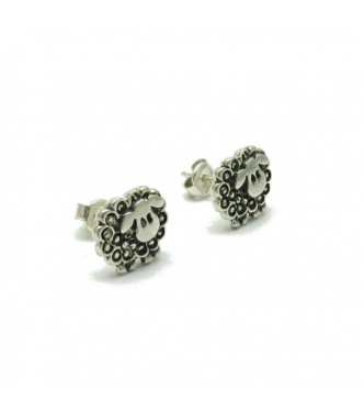 E000608 STERLING SILVER EARRINGS SOLID 925 SHEEP